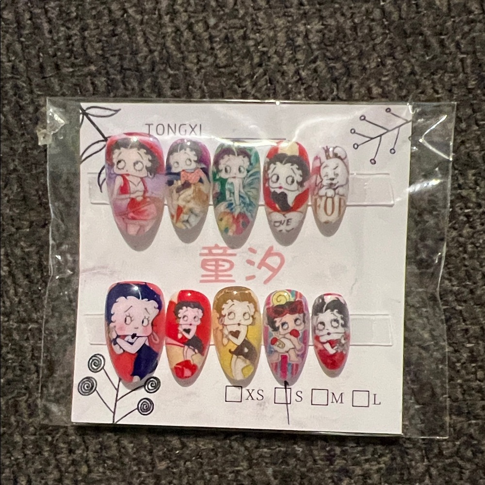 Tongxi Cartoon Design Press-On Nails - Multicolor